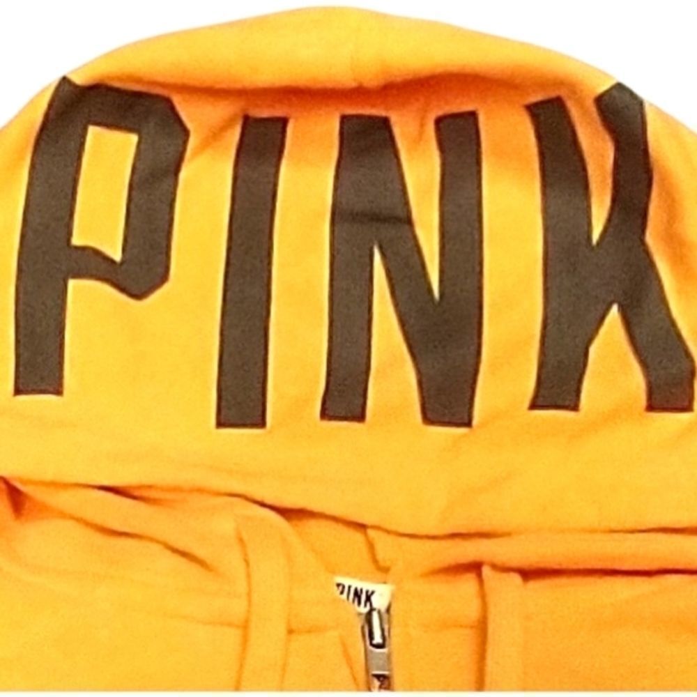 VS PINK Women's Apricot Oversized Sweatshirt Jacket. - Picture 6 of 11